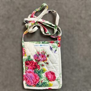 April Cornell Crossbody Bag Quilted Floral Cottagecore Phone Purse Cotton Travel